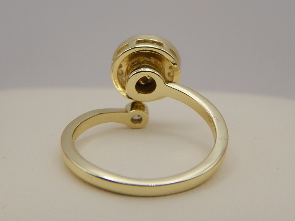 Gold Plated Spinning Adjustable Moon Ring