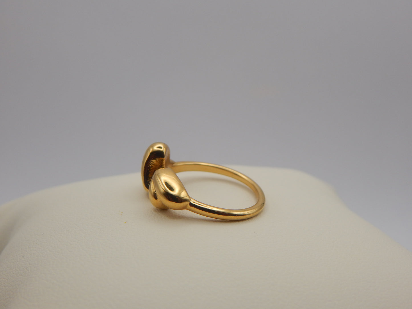 Gold Plated Heart Adjustable Ring