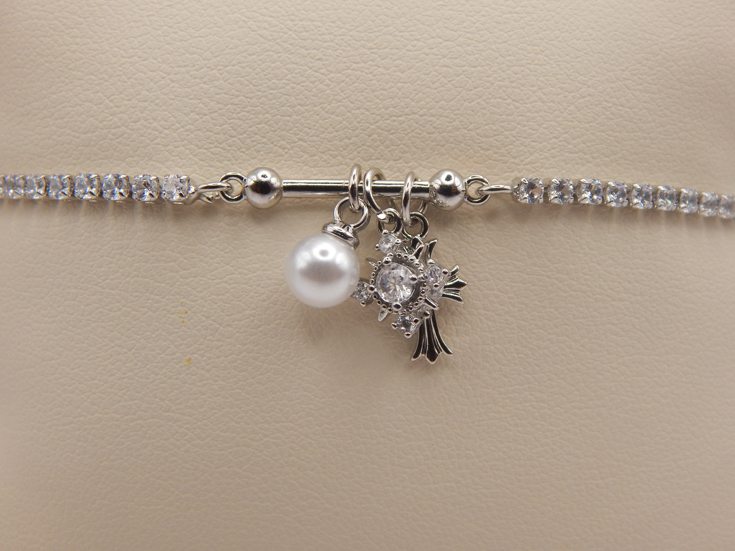 Rhinestone Charm Bracelet — Gold & Silver