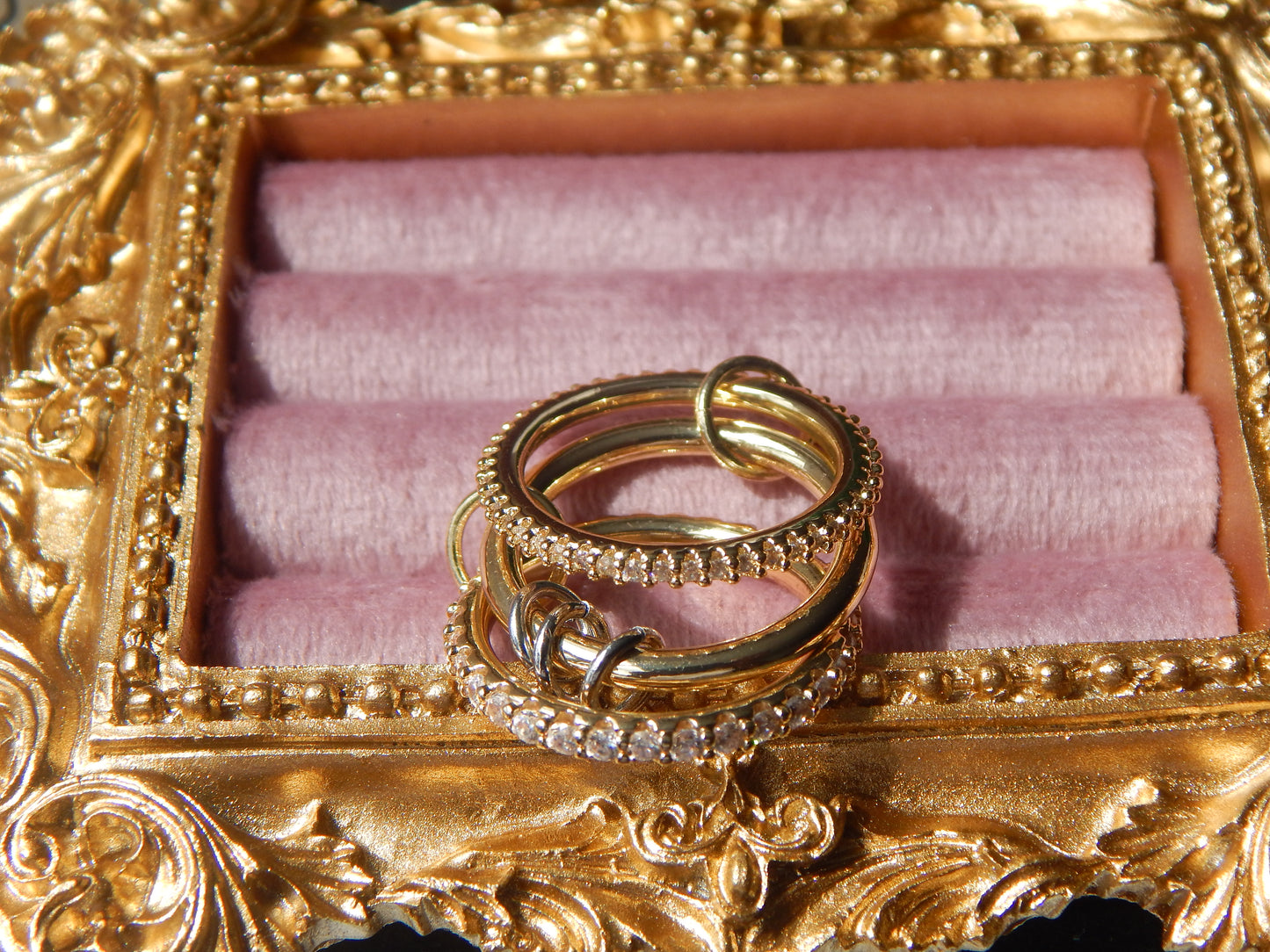 Stainless Steel Stack Ring Set — Gold & Silver