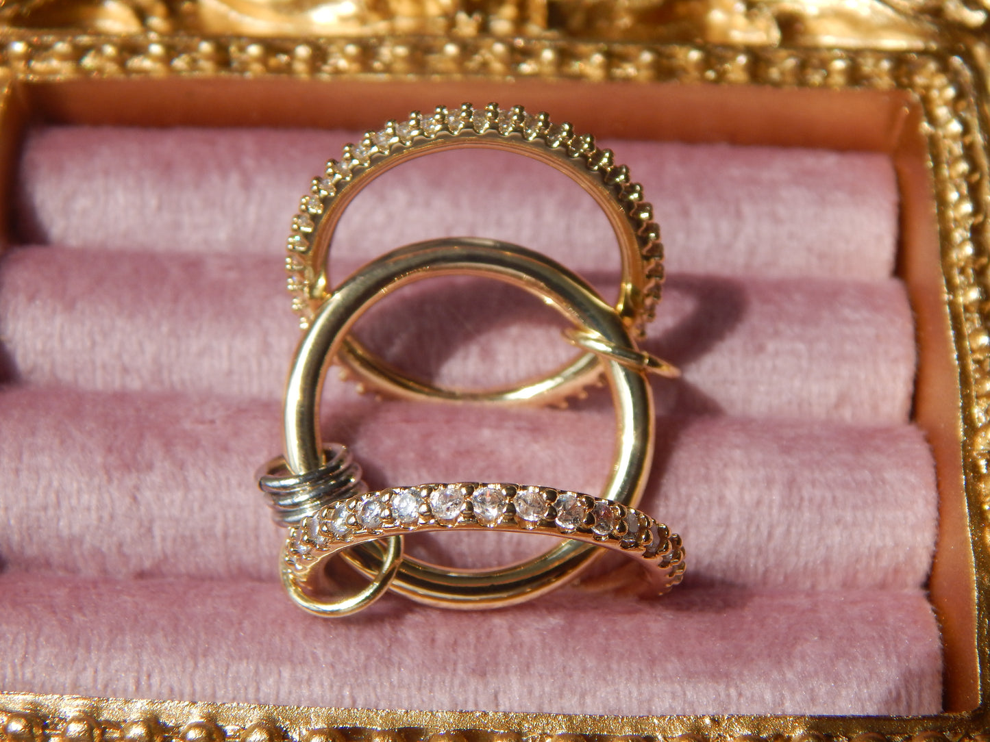 Stainless Steel Stack Ring Set — Gold & Silver