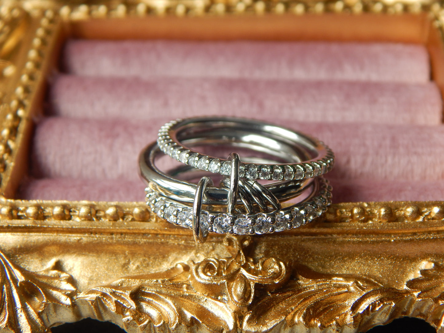 Stainless Steel Stack Ring Set — Gold & Silver