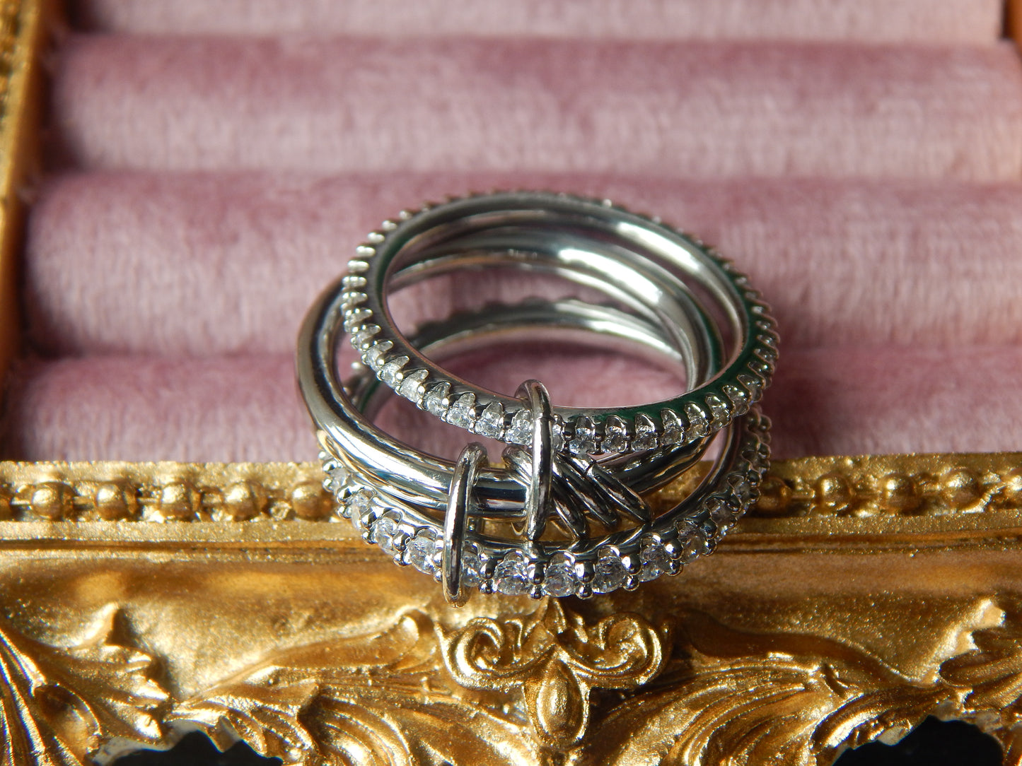 Stainless Steel Stack Ring Set — Gold & Silver