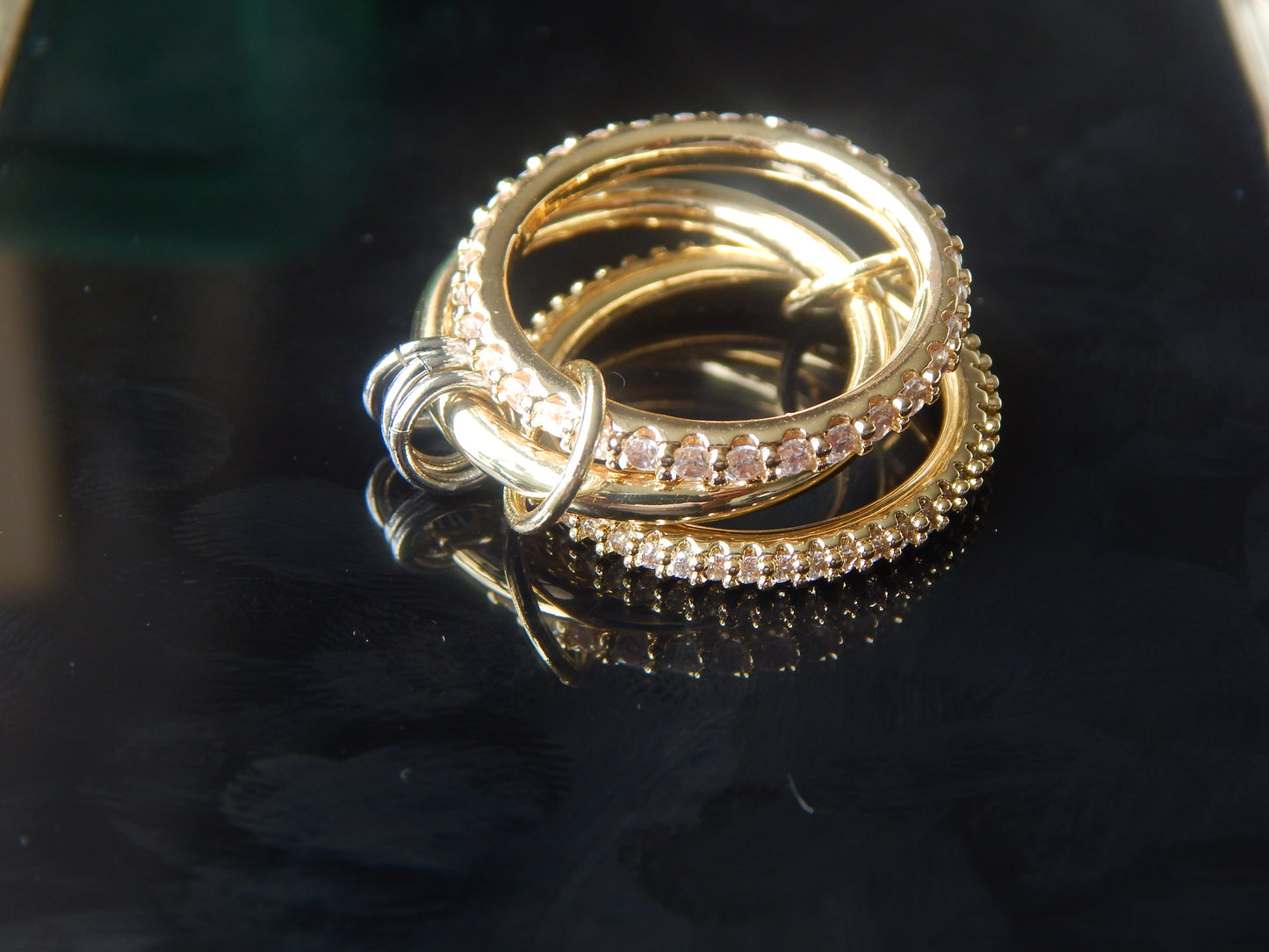Stainless Steel Stack Ring Set — Gold & Silver