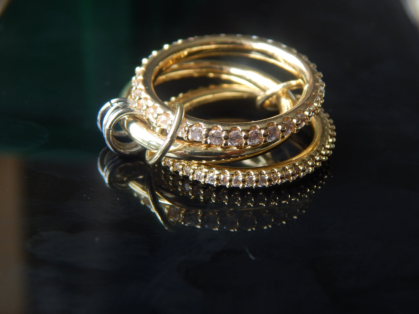 Stainless Steel Stack Ring Set — Gold & Silver