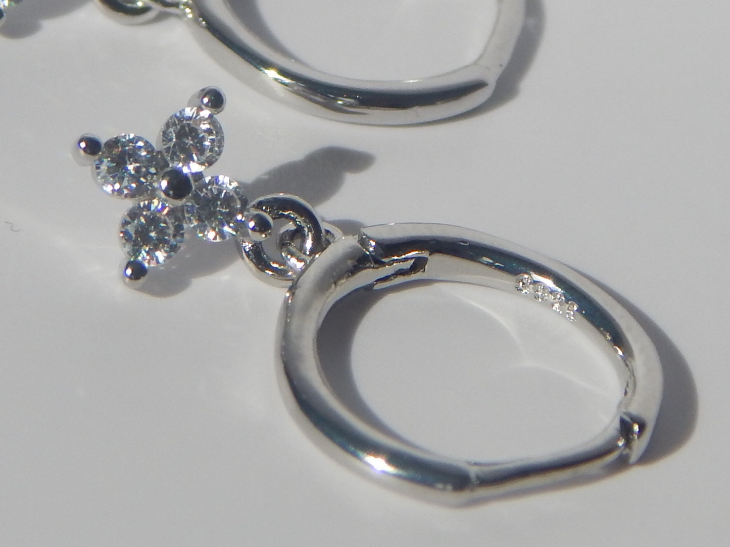 Flower Hoop Earrings — Gold & Silver