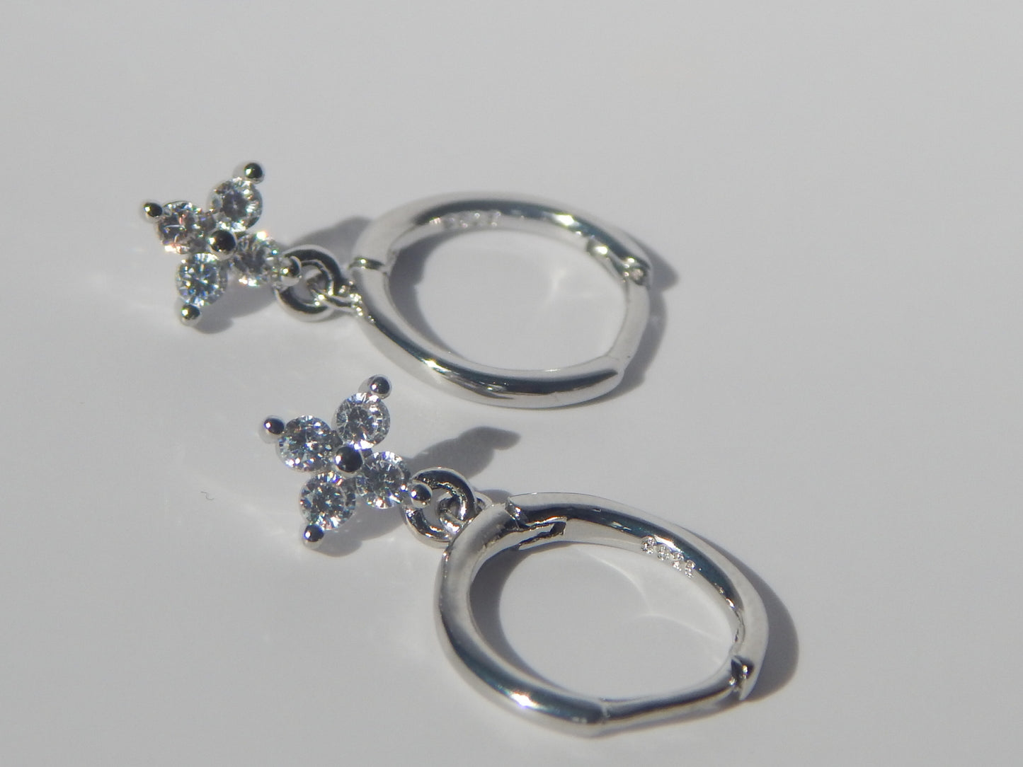 Flower Hoop Earrings — Gold & Silver