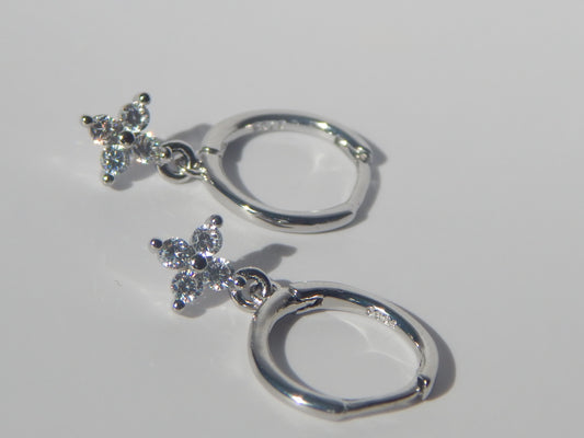 Flower Hoop Earrings — Gold & Silver